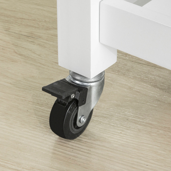 SoBuy Kücheninsel Sideboard Küchenwagen Küchenschrank mit 2 Ablagen