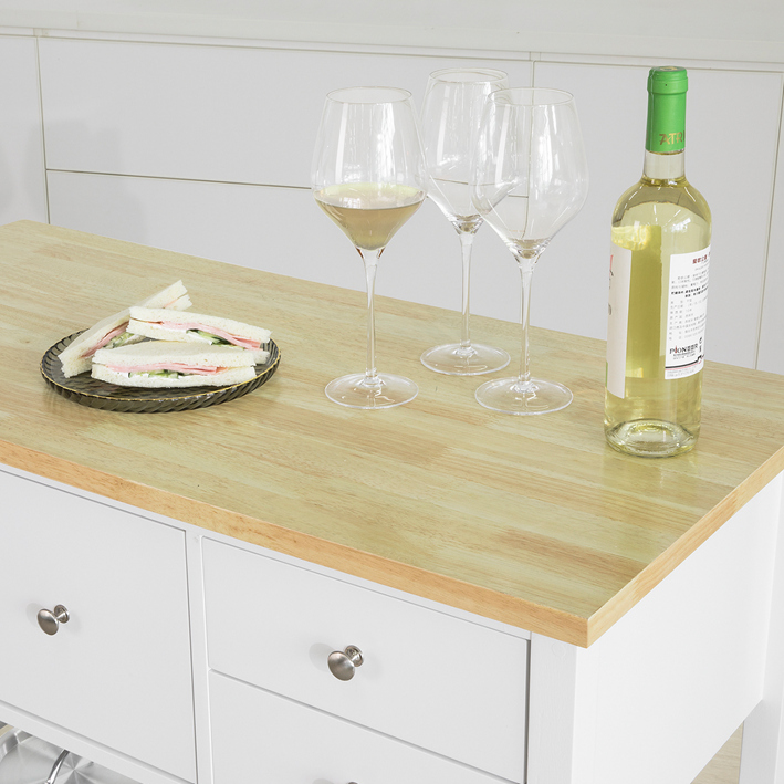 SoBuy Kücheninsel Sideboard Küchenwagen mit 5 Schubladen und 1 Ablage